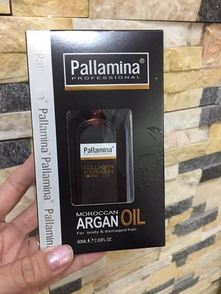 Tinh dầu Pallamina collagen keratin complex argan oil 60ml
