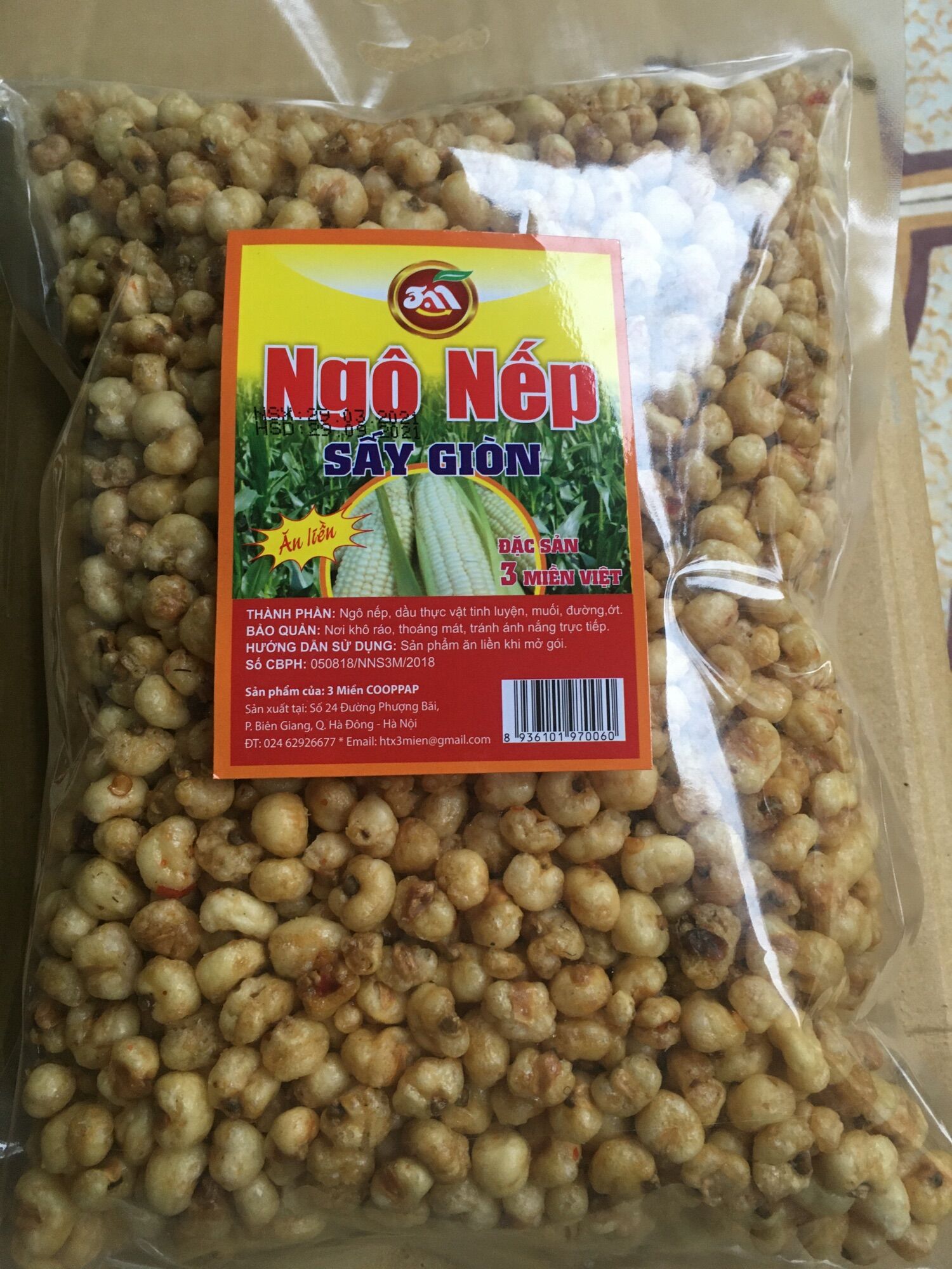 500g Ngô cay sấy giòn tan- Hàng mới toanh