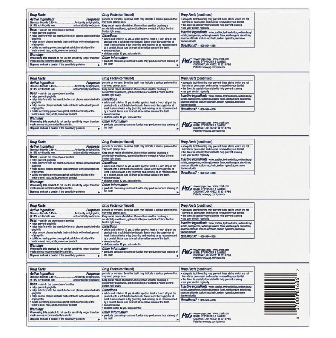 [HCM]Kem đánh răng Crest Pro Health Advanced Whitening 6oz-170g