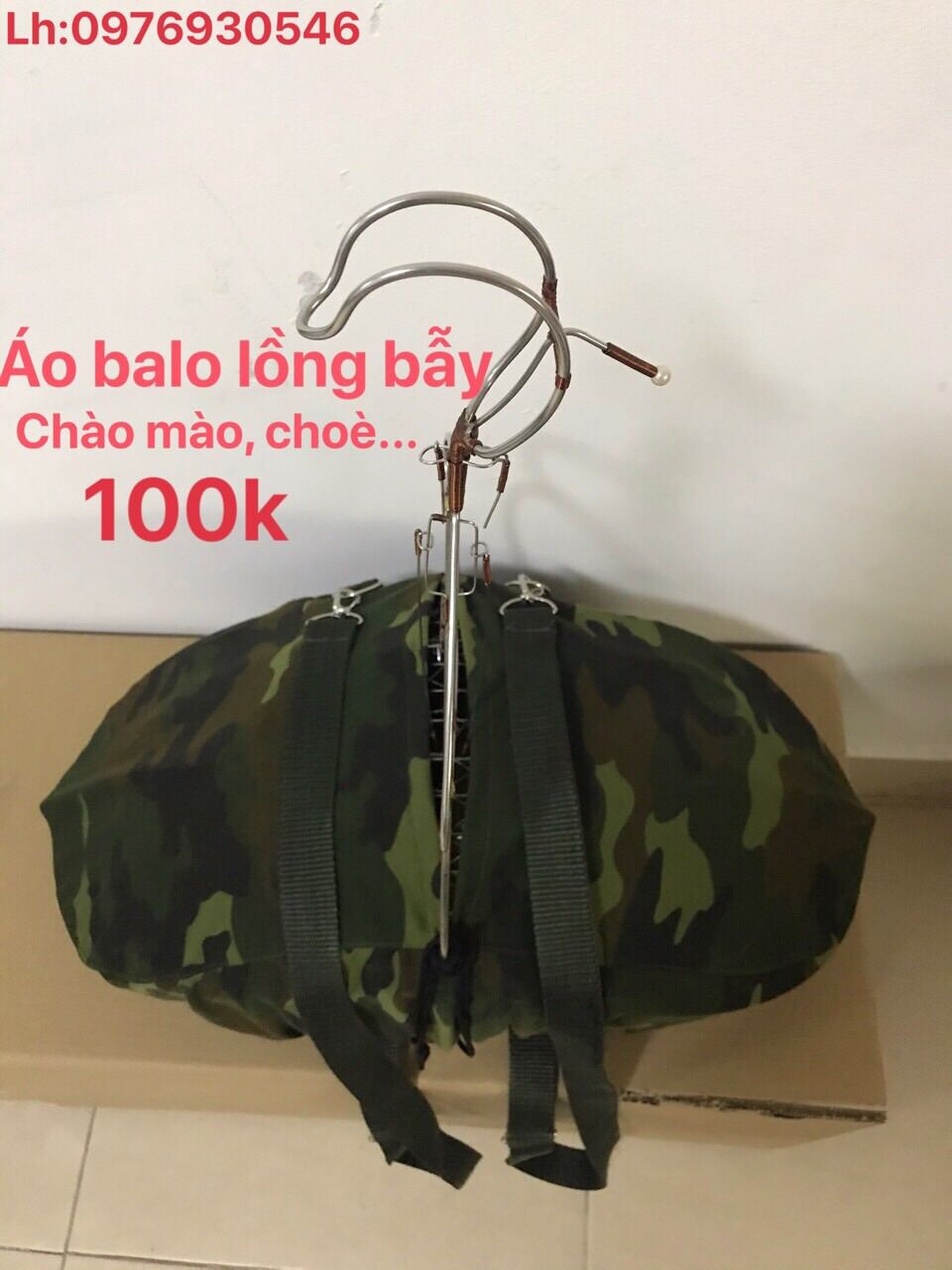 Áo balo lồng bẫy chào mào, choè...loại lồng bẫy 2 mặt sập