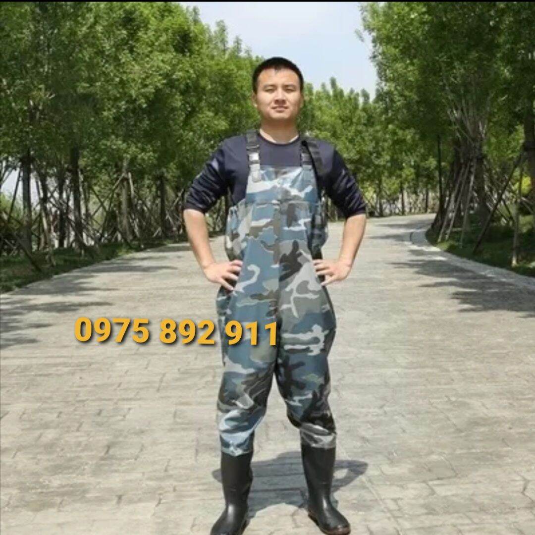 Bộ quần áo lội nước, yếm liền ủng lội nước, yếm đi lao động- loại cao cấp