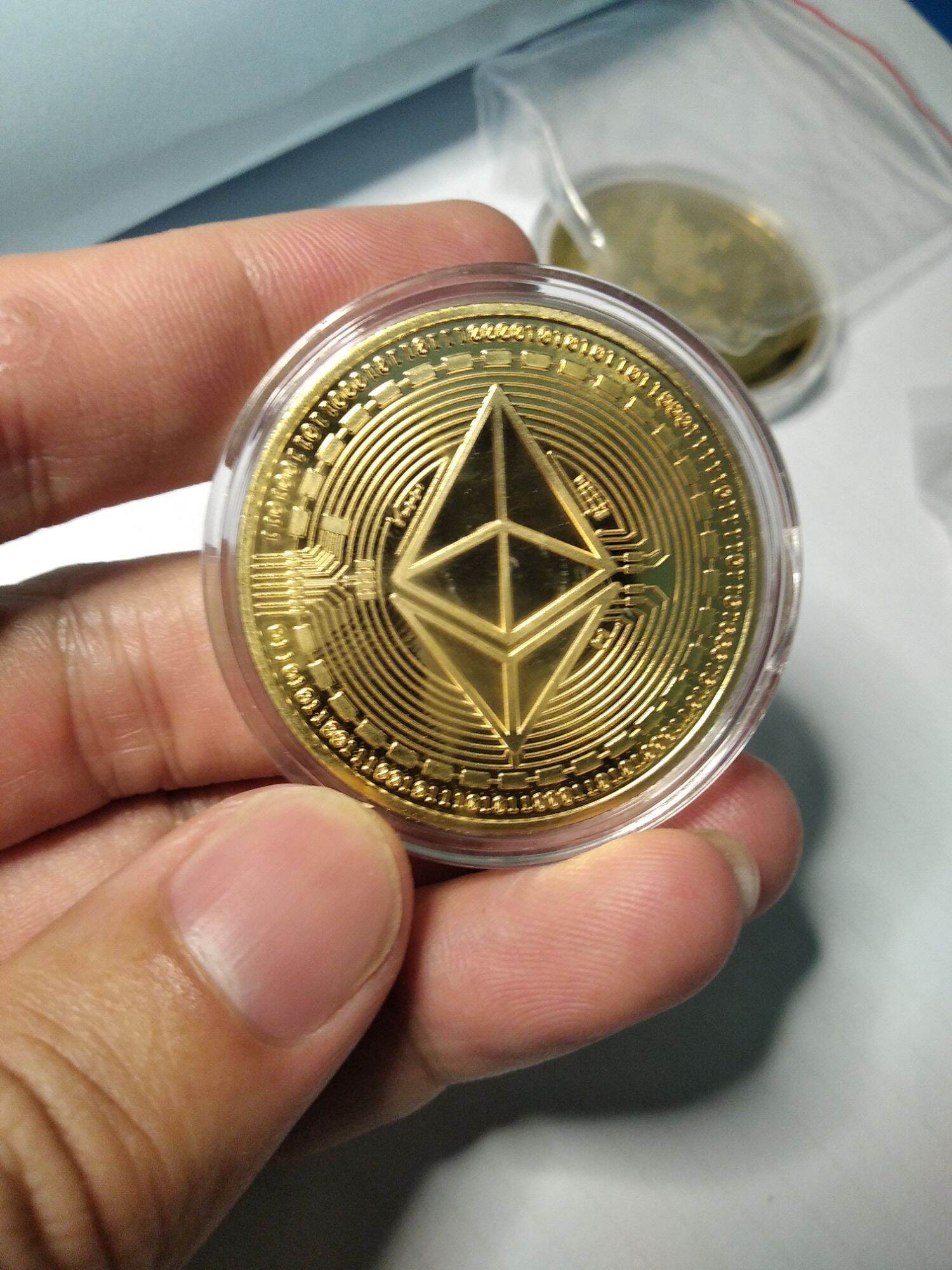 Đồng xu Bitcoin lưu niệm cao cấp, đường kính 40mm, dày 1.2mm