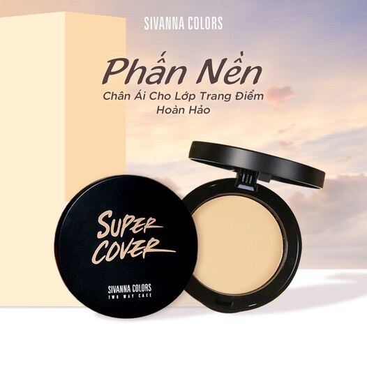 Phấn Nền Sivanna Super Cover The Two Ways Cake Bản Dupe Loreal 24 Freshwear