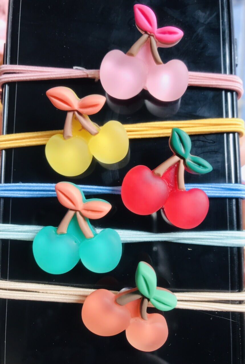 🔥Set 10 Sợi Dây Cột Tóc Trái Cherry Dễ thương