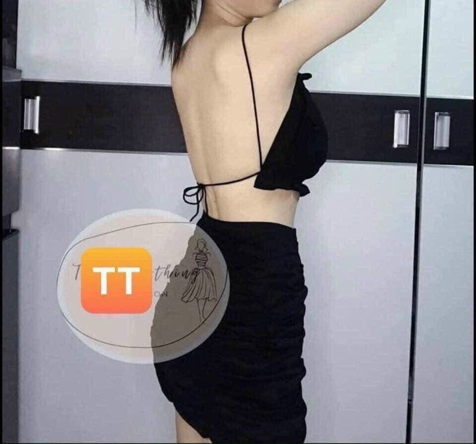 Áo croptop ống cột dây kèm mút ngực