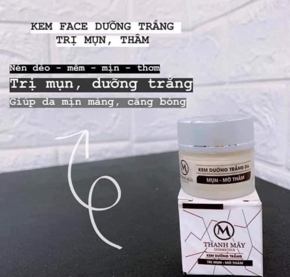 Kem Face Mụn Trắng Da Mây Cream Nắp Bạc Kem Face Thanh Mây Mẫu 10Gram Dùng Thử Nha Khách Iu My Pham Aloevera