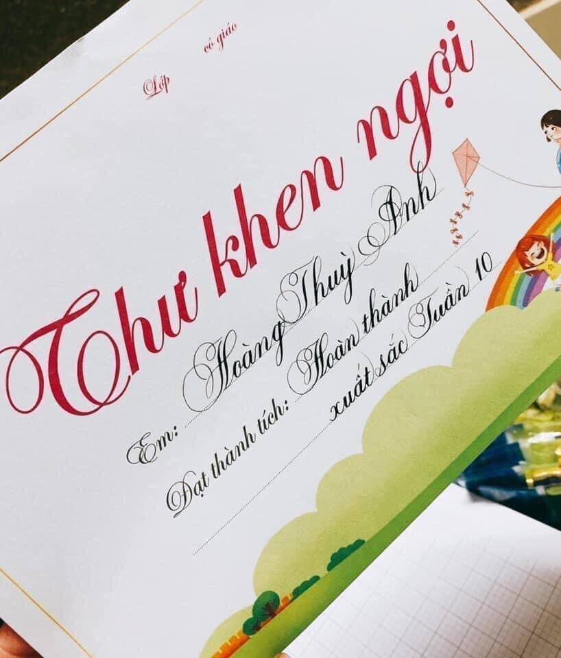 1 set 100 tờ thư khen