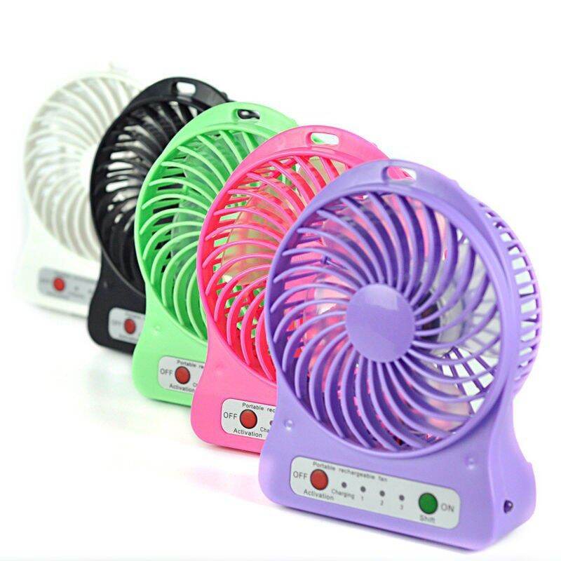 Quạt sạc mini 3 tốc độ- tặng kèm pin và dây sạc.