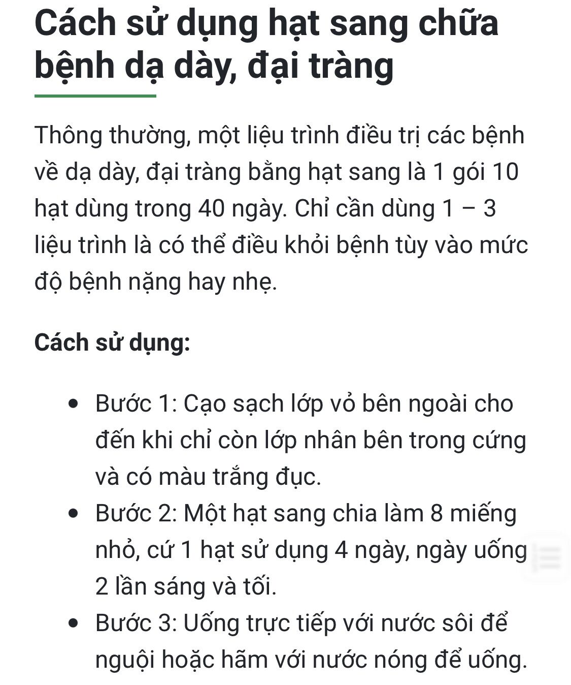 [HOT] 10 Hạt Sang đau dạ dày và đại tràng( hạt trắng)