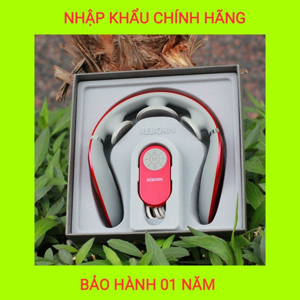 Máy mát xa cổ gáy hiệu Reborn Hàn Quốc (màu đỏ đô)