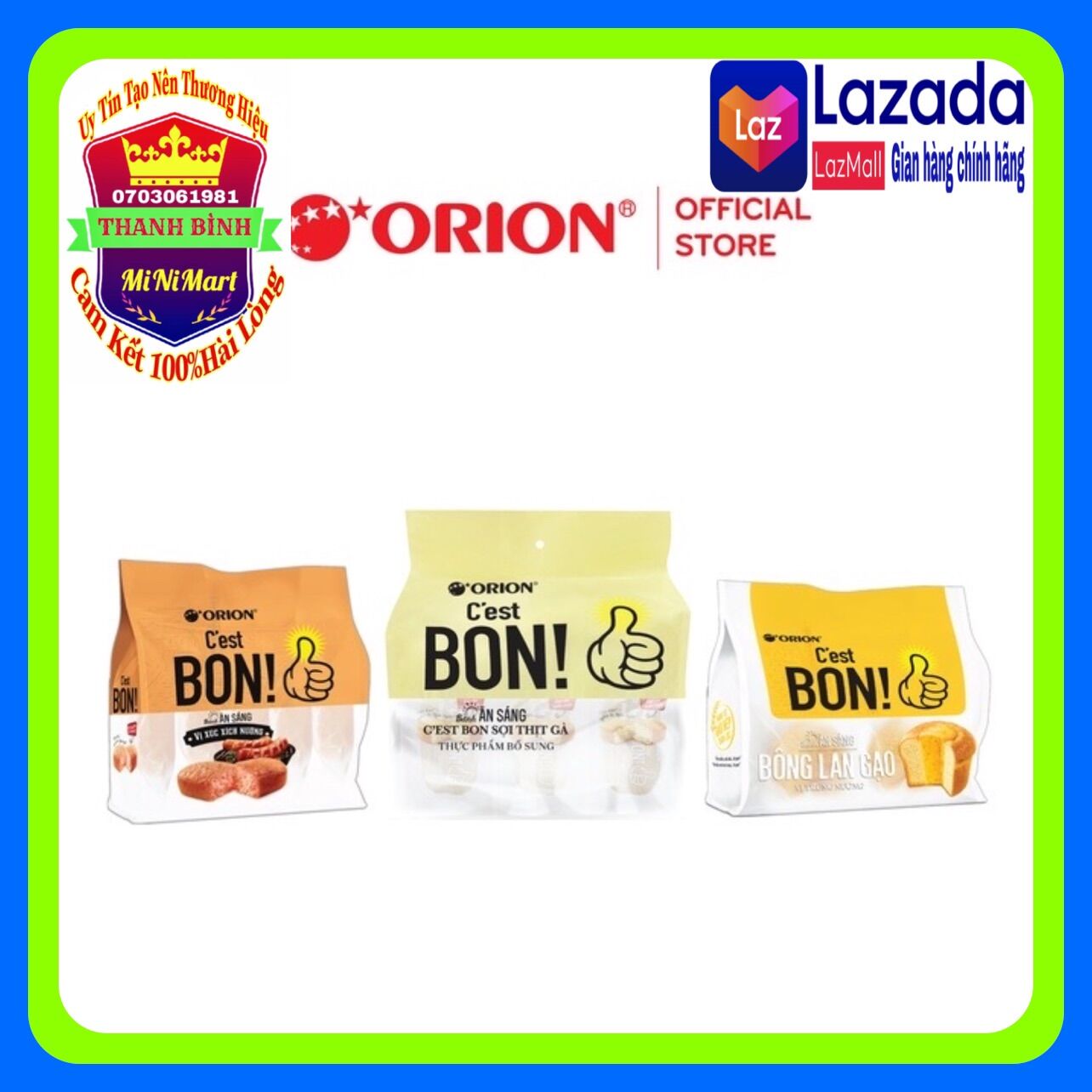 Bánh ăn sáng sợi thịt gà C'est Bon (5 cái x 17G)