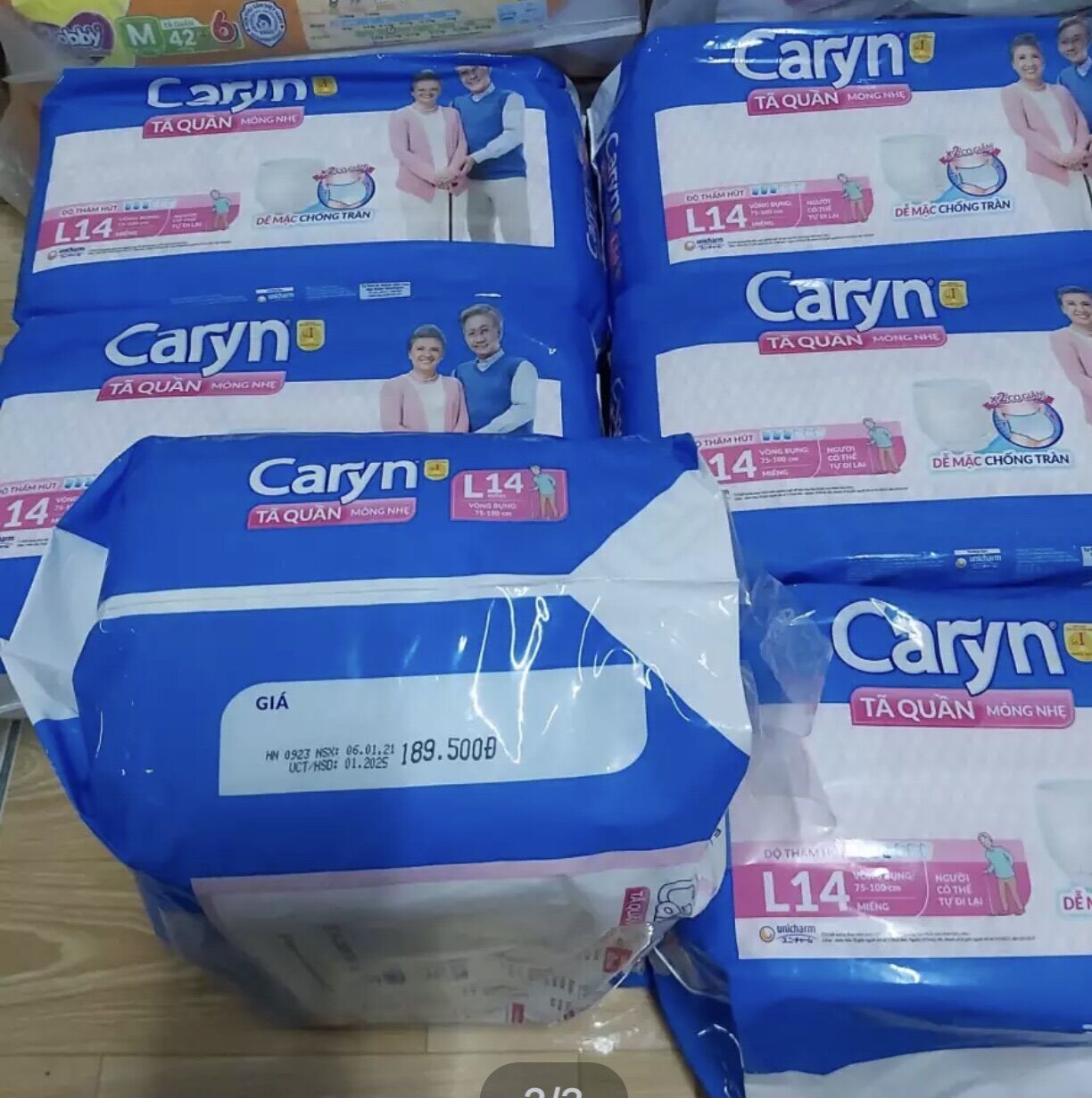 Tã quần caryn L14/M16 cho người già( bệnh)