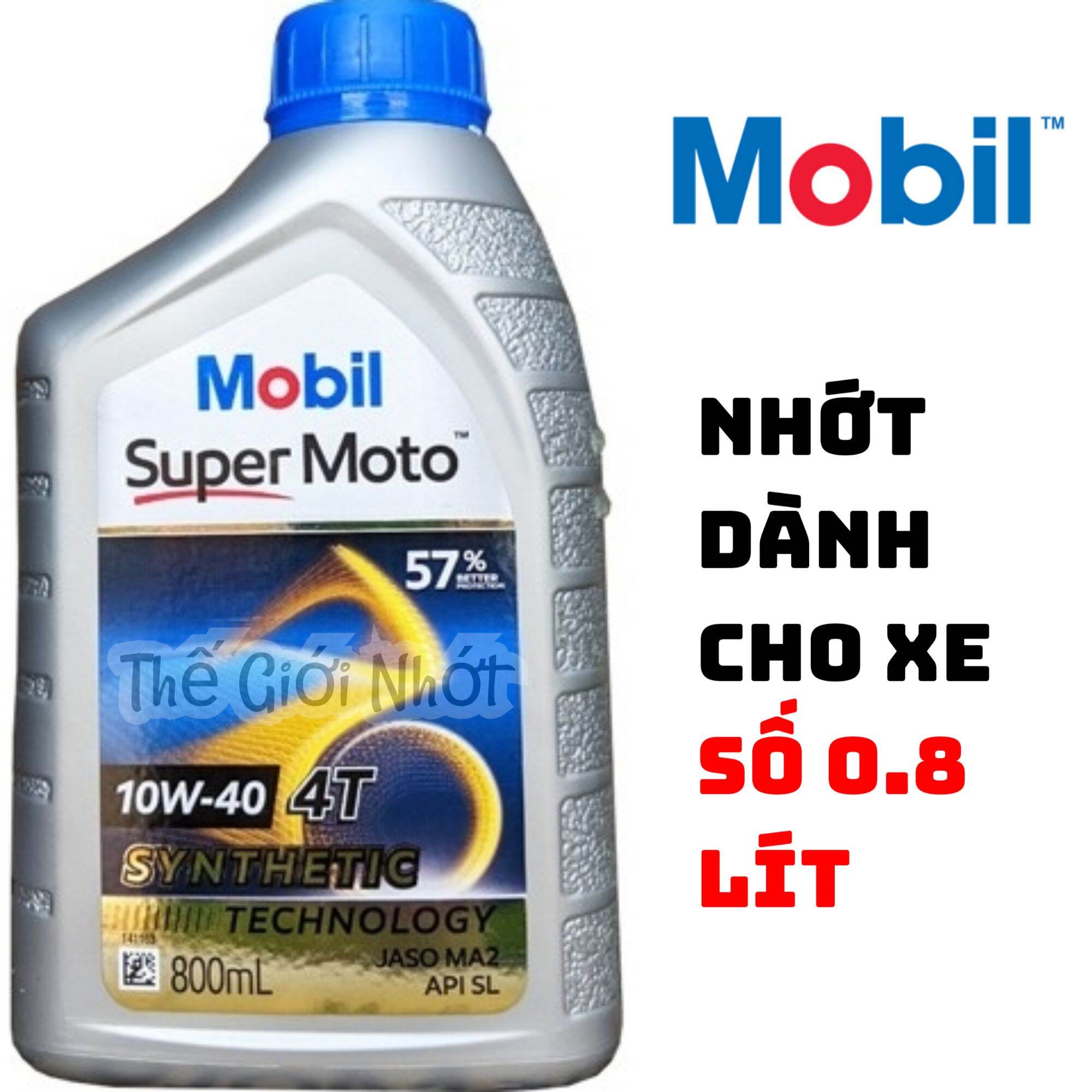 [Dạng Thùng]Nhớt Super Moto Mobil 10W40 ( 1 thùng 12 chai)