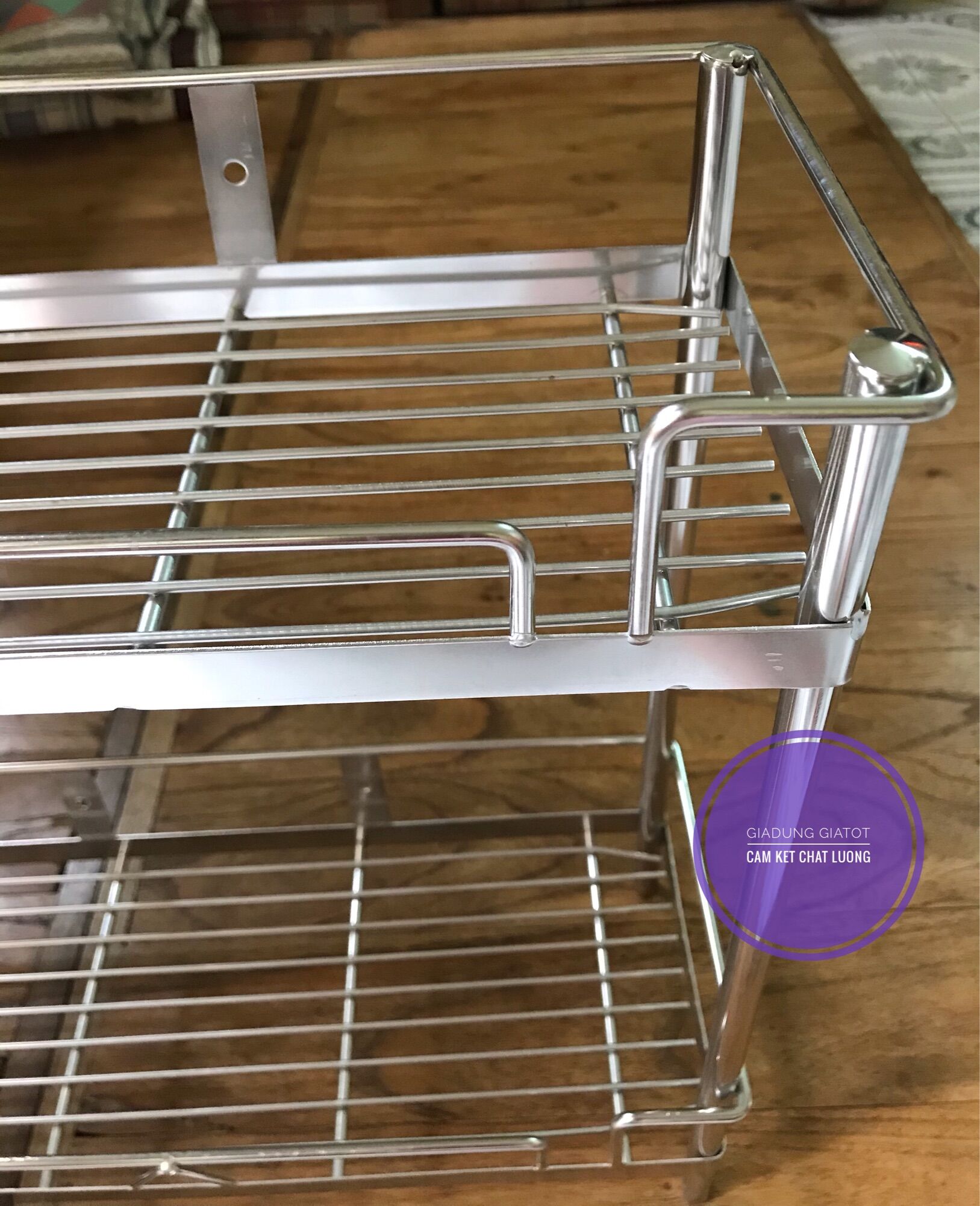 Kệ inox 2 tầng dầy