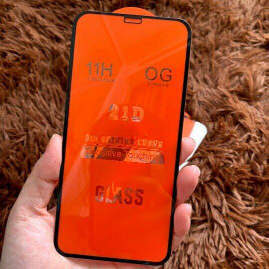 [Cường Lực Full Màn Hình] Cường lực 21D iP cao cấp MÀU ĐEN
