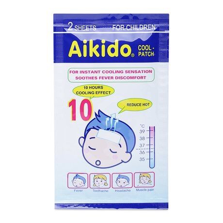 Miếng Dán Hạ Sốt Aikido Gel Cool Patch Hộp 6 Miếng