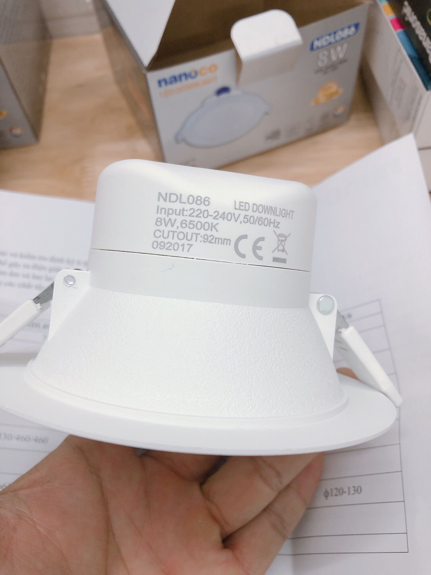 [HCM]đèn led downlight 8w âm trần nanoco