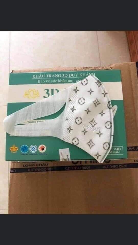 Khẩu Trang 3D Mark LV Hộp 50 Cái. Có Tem Niên Phong. Kháng Khuẩn Chuẩn ISO