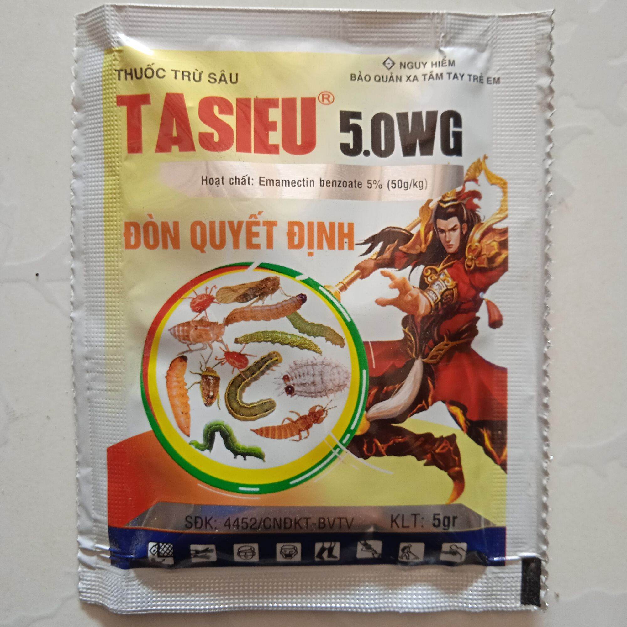 Thuốc trừ sâu Tasieu 5WG sâu cuốn lá, sâu đục thân, sâu tơ, sâu khoang, nhện đỏ, bọ cánh tơ