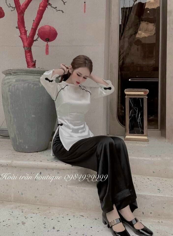Bộ bà ba cách tân, bộ phật tử đi chùa