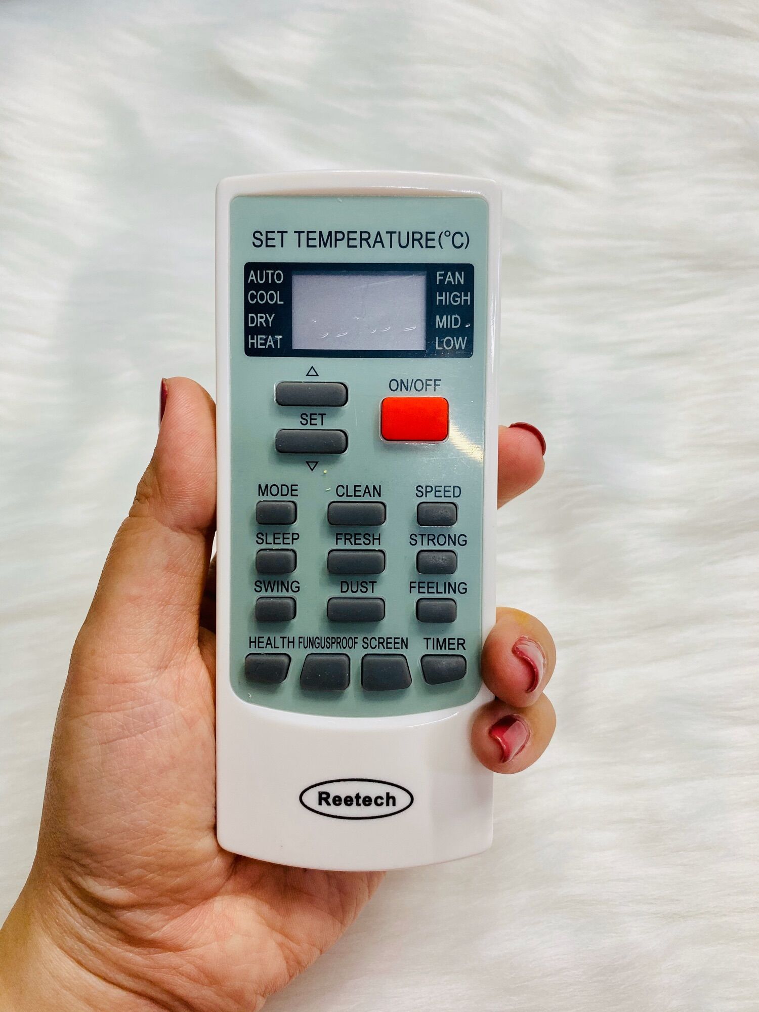 REMOTE ĐIỀU KHIỂN ĐIỀU HOÀ MÁY LẠNH REETECH NÚT ĐỎ