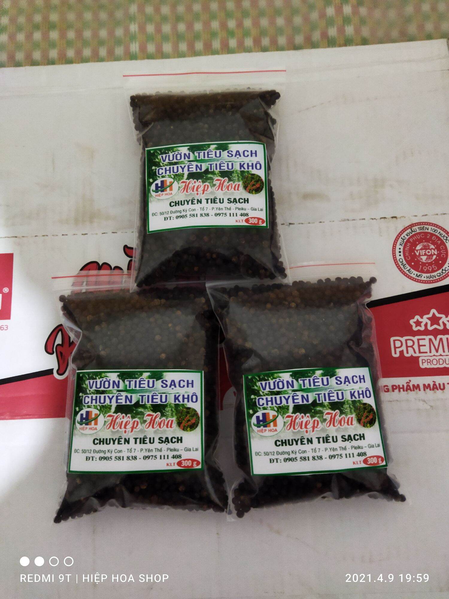Hạt tiêu khô gia lai 300g -