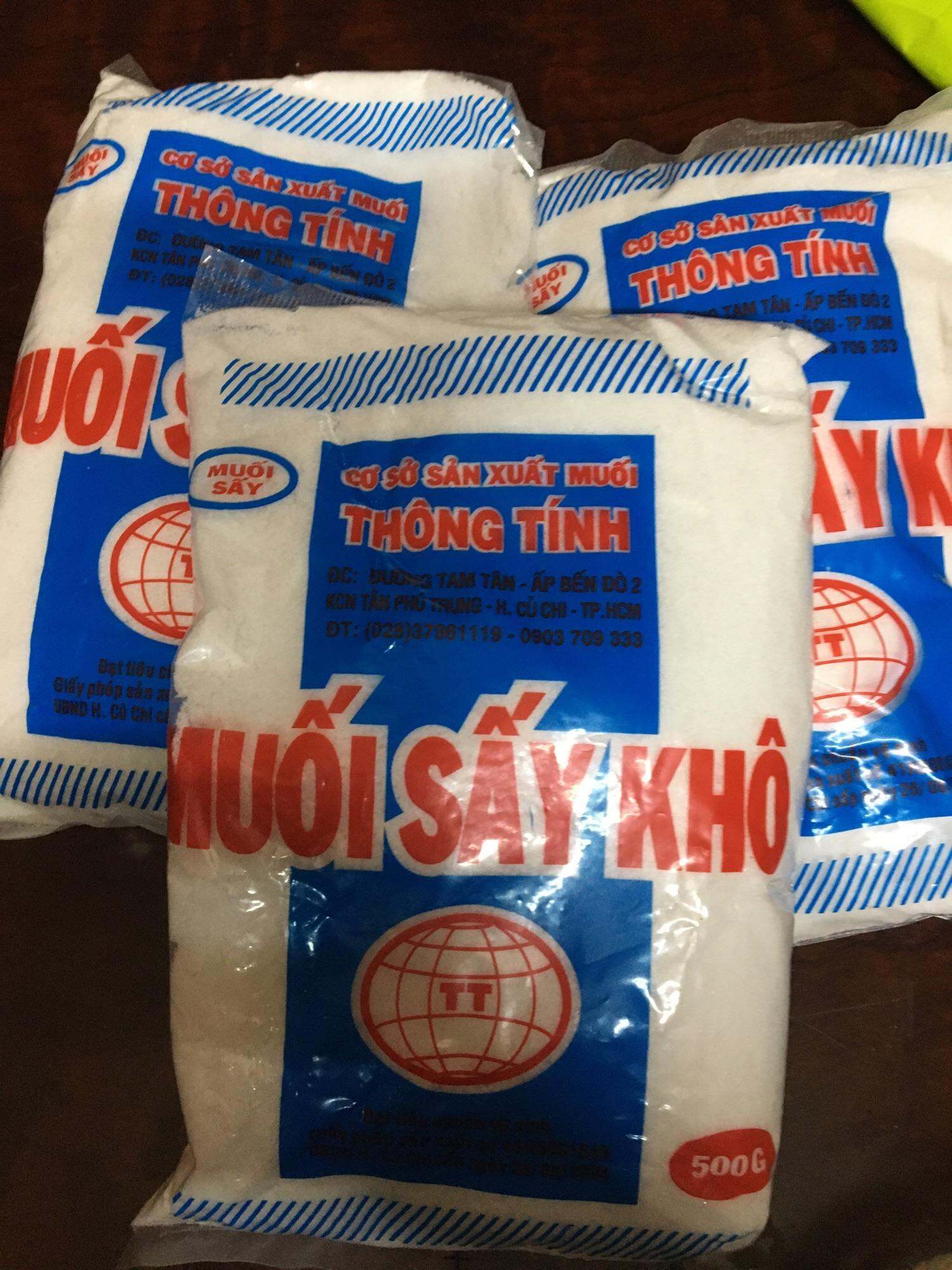 5 gói muối sấy khô Thông Tính hoặc Toàn phát dùng để nấu ăn hoặc rửa rau ..