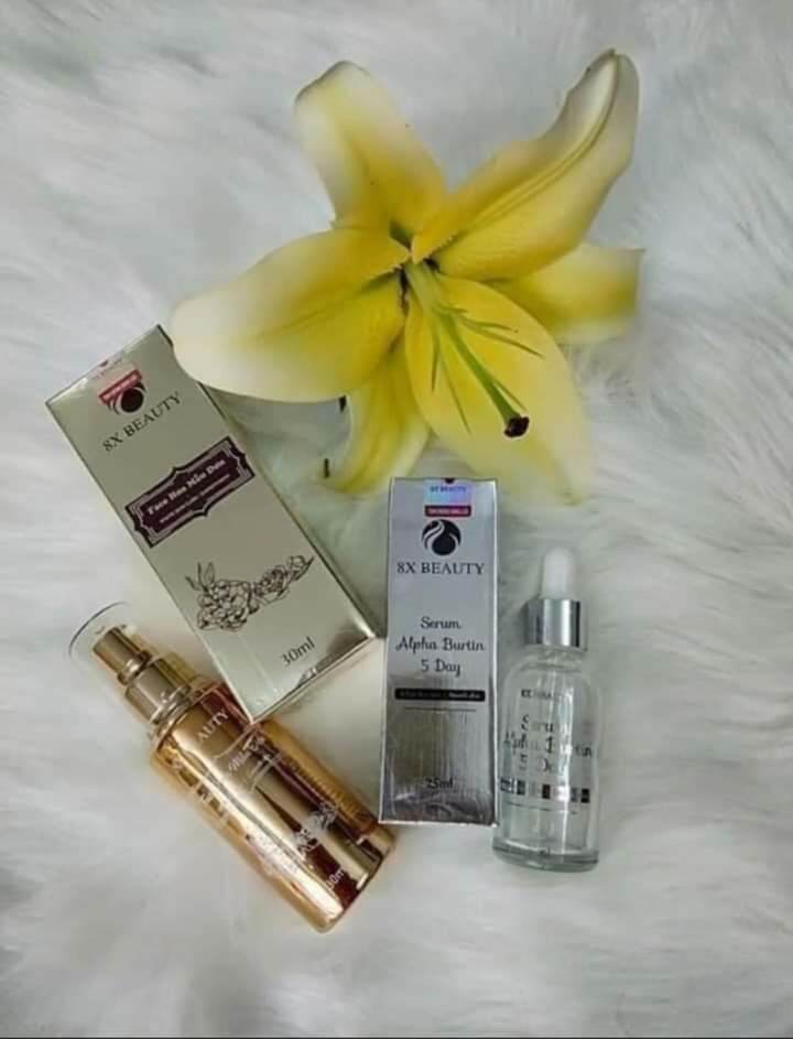 Kem Face Hoa Mẫu Đơn + Serum Alphabutin 5 Day