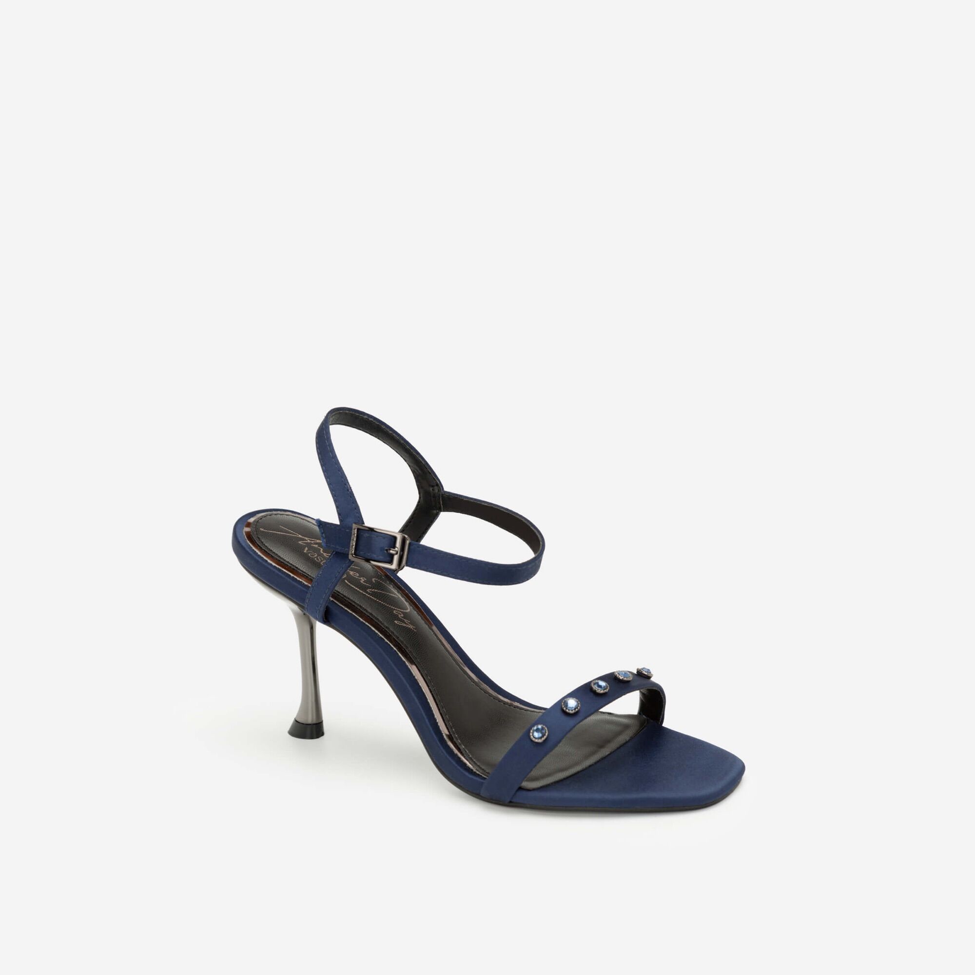 Sandal Nữ Cao Gót Satin Another Day Vascara - SDN 0664 Màu Xanh Navy