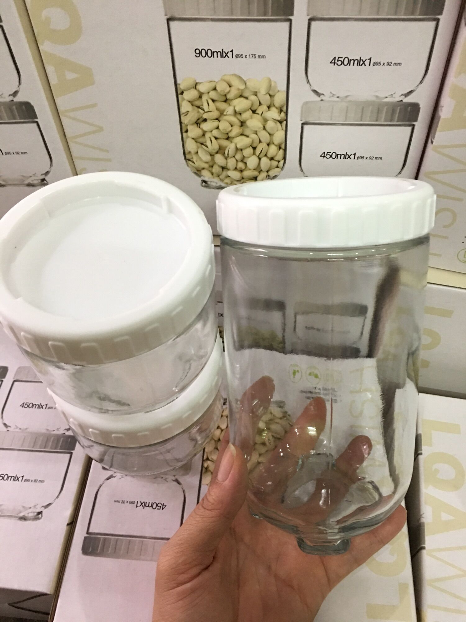 [HCM]???? BỘ 3 HỦ GIA VỊ THUỶ TINH ??
