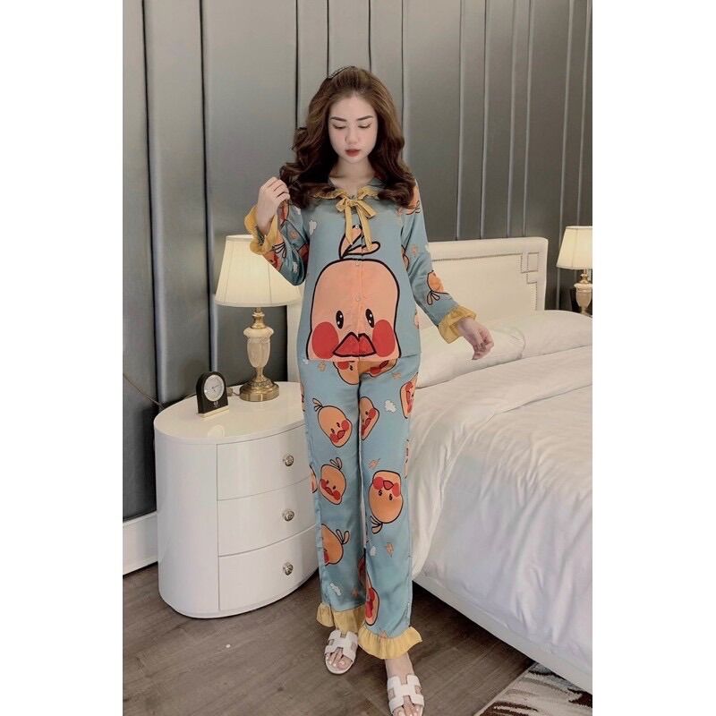 Bộ ngủ tay dài vịt tiểu thư