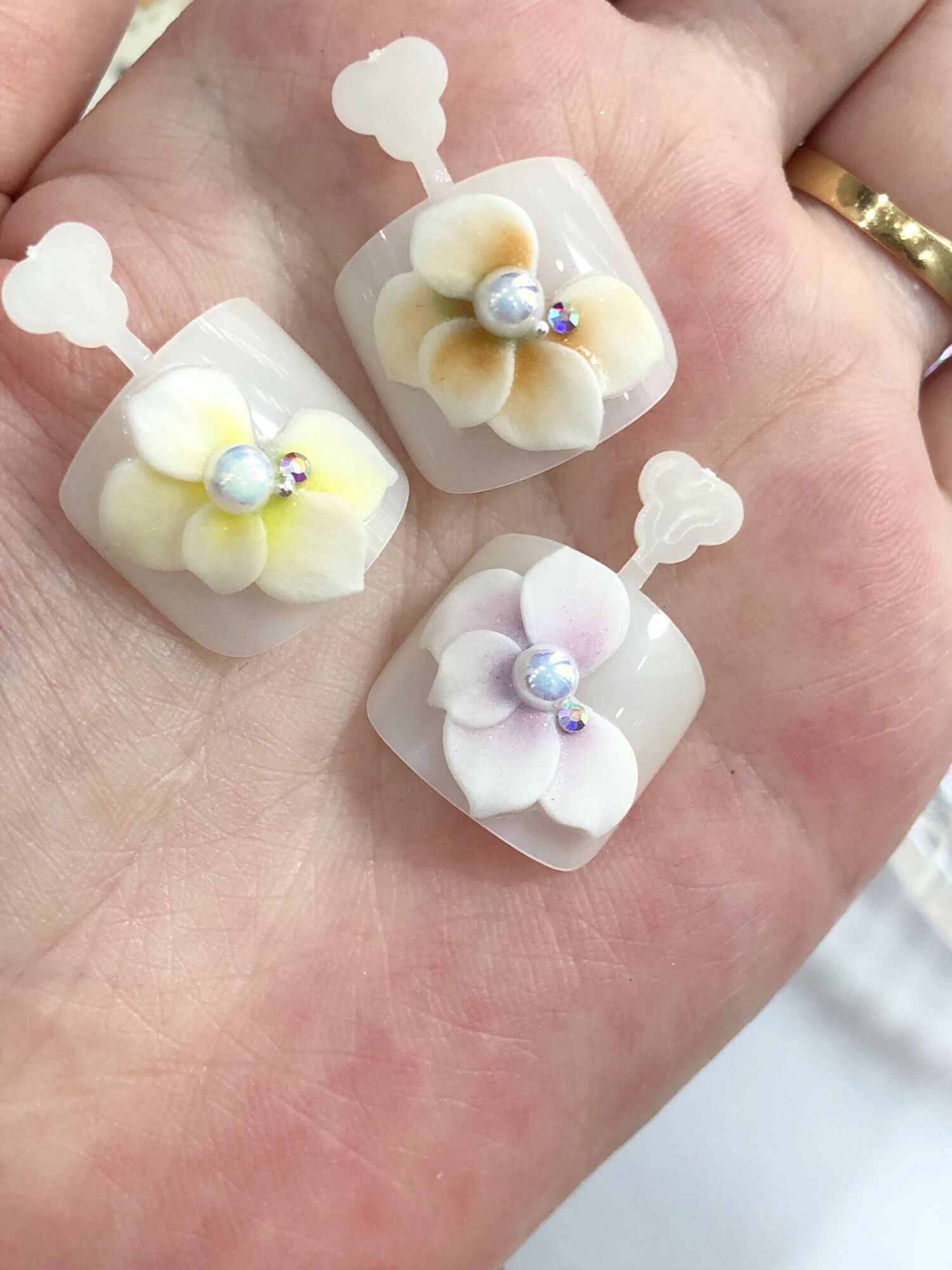Hoa bột chân - phụ kiện nail- hoa chân 5 cánh