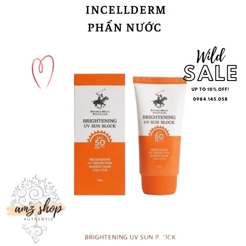 Kem chống nắng bevery hills polo club rose uv sun block brightening uv sun block spf/50+++ hàn quốc 70ml