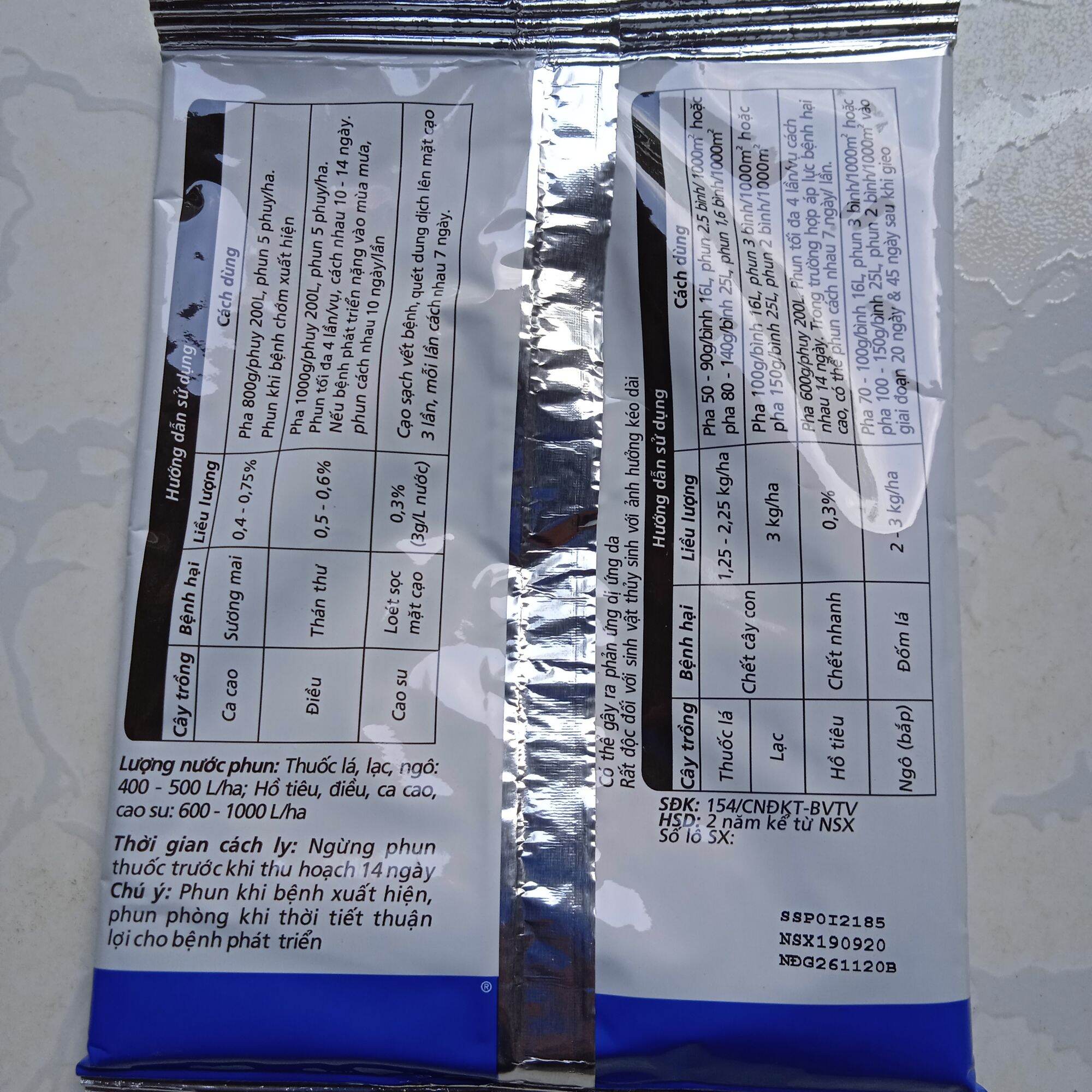 Thuốc trừ bệnh ridomil gold 68wg