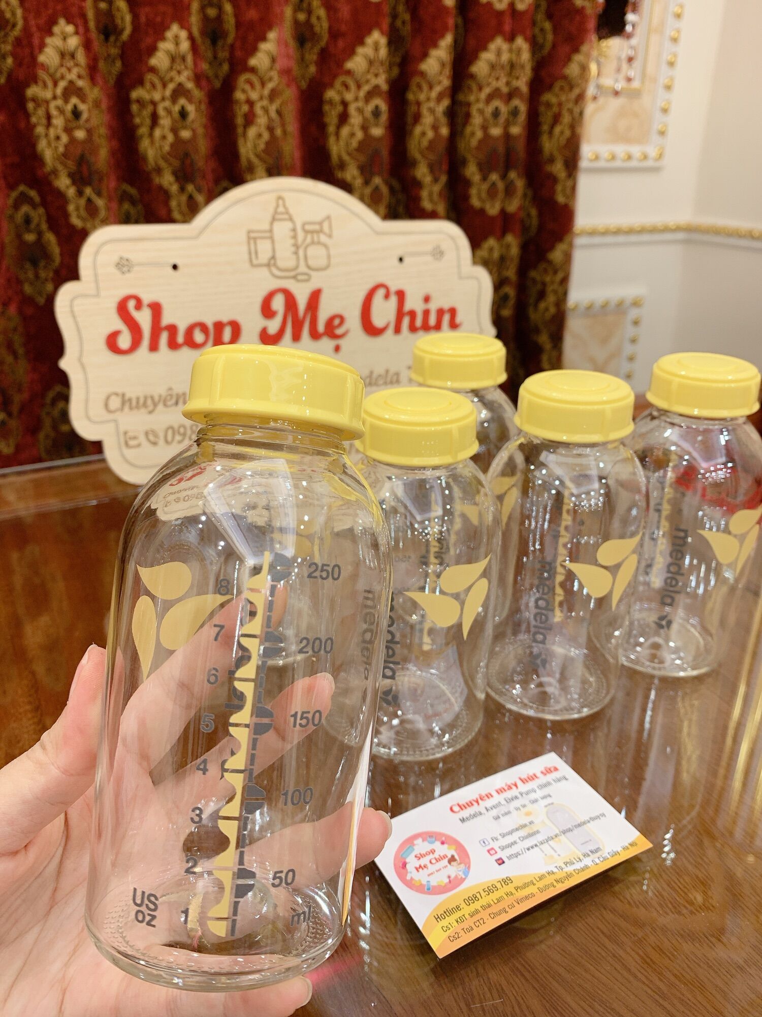 Bình thuỷ tinh medela 250ml (1bình)