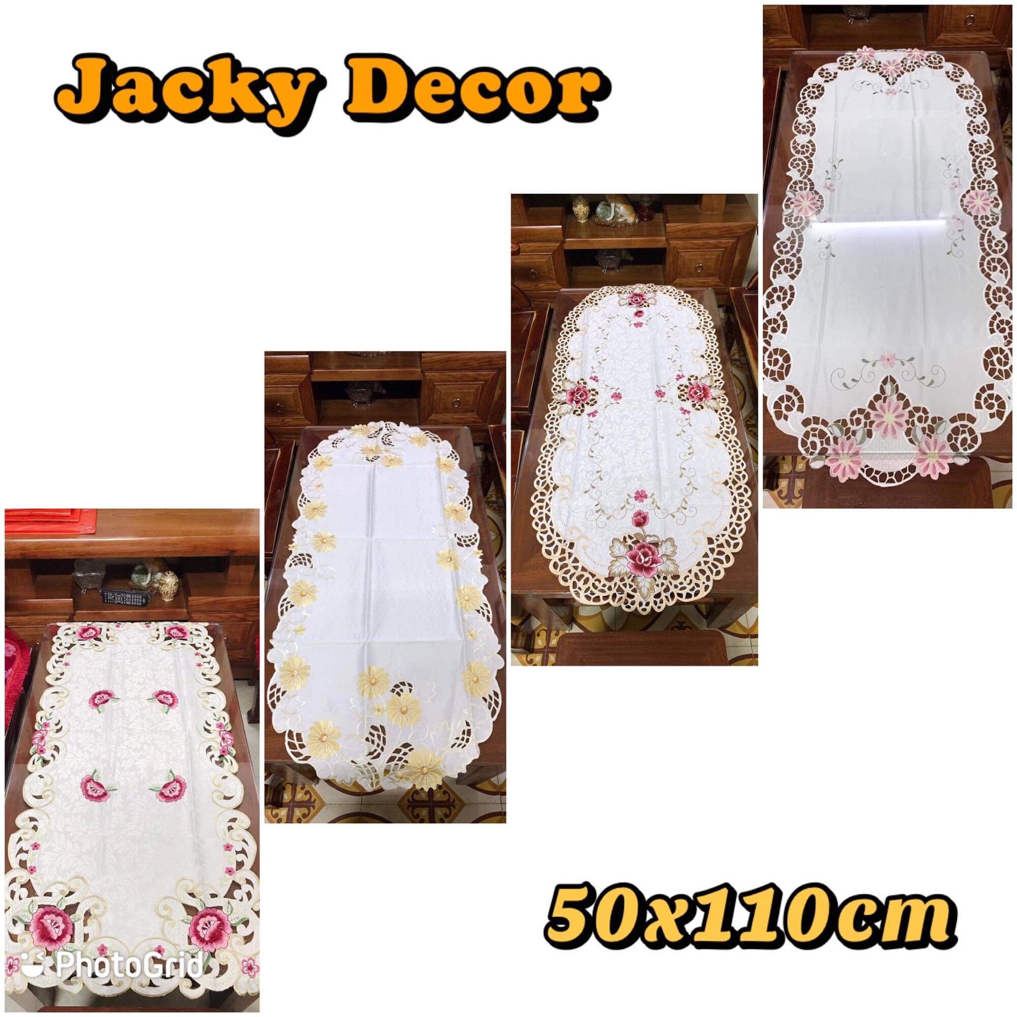 💗freeship💗khăn trải bàn nhật 50x110cm ren hoa- hàng đẹp