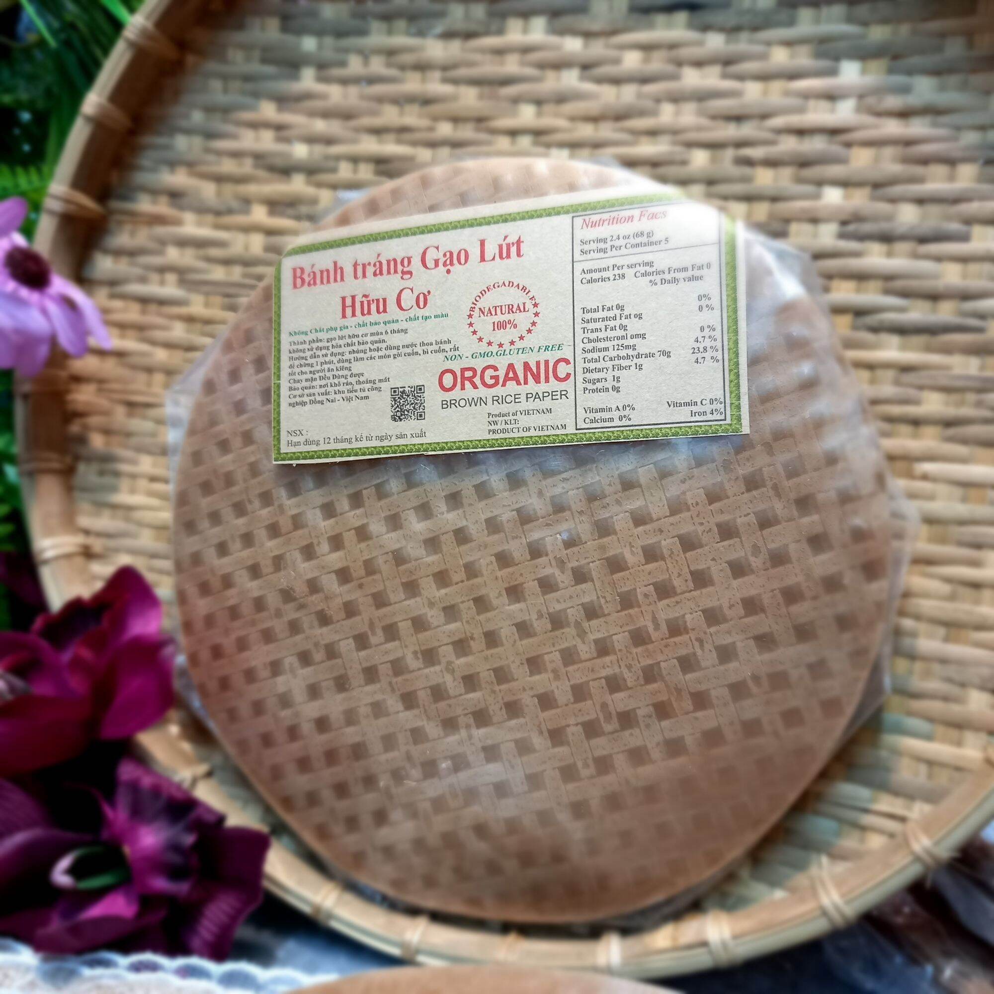 Bánh Tráng Gạo Lứt Hữu Cơ 500GR