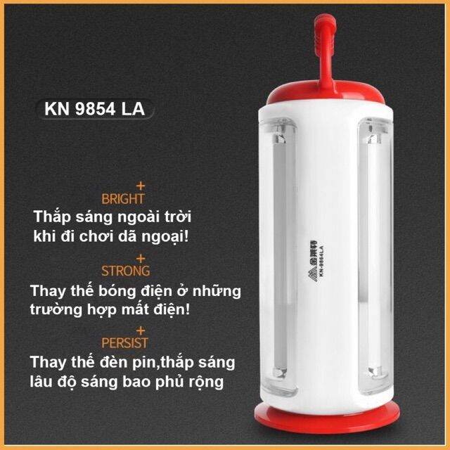 Đèn tích điện 3 mặt kn 9854 chiếu sáng 360 độ.hàng cực sáng.bh 12 tháng