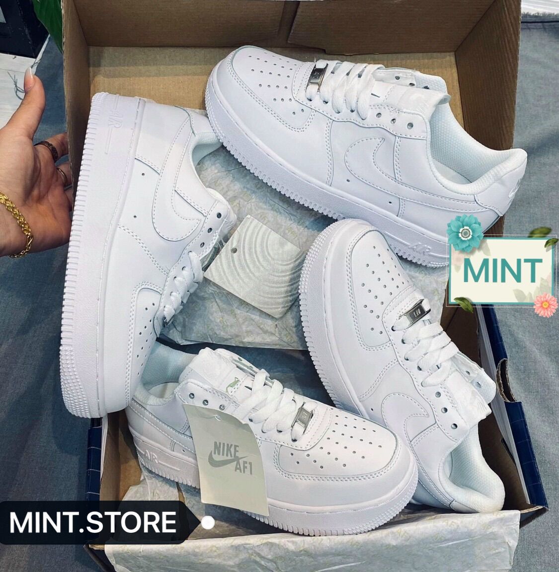 🌻mintstore🌻giày thể thao sneaker force trắng