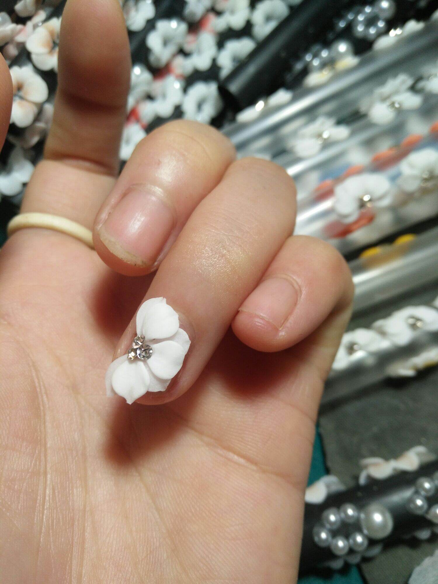 hoa bột nail  gắn móng set 2 bông