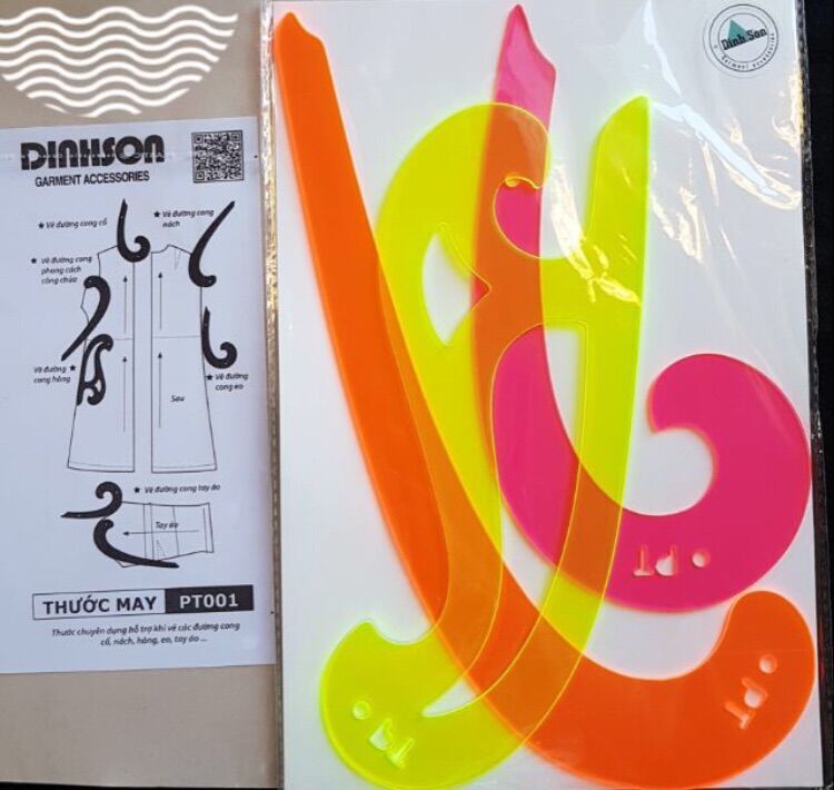 Bộ 3 thước vẽ đường cong