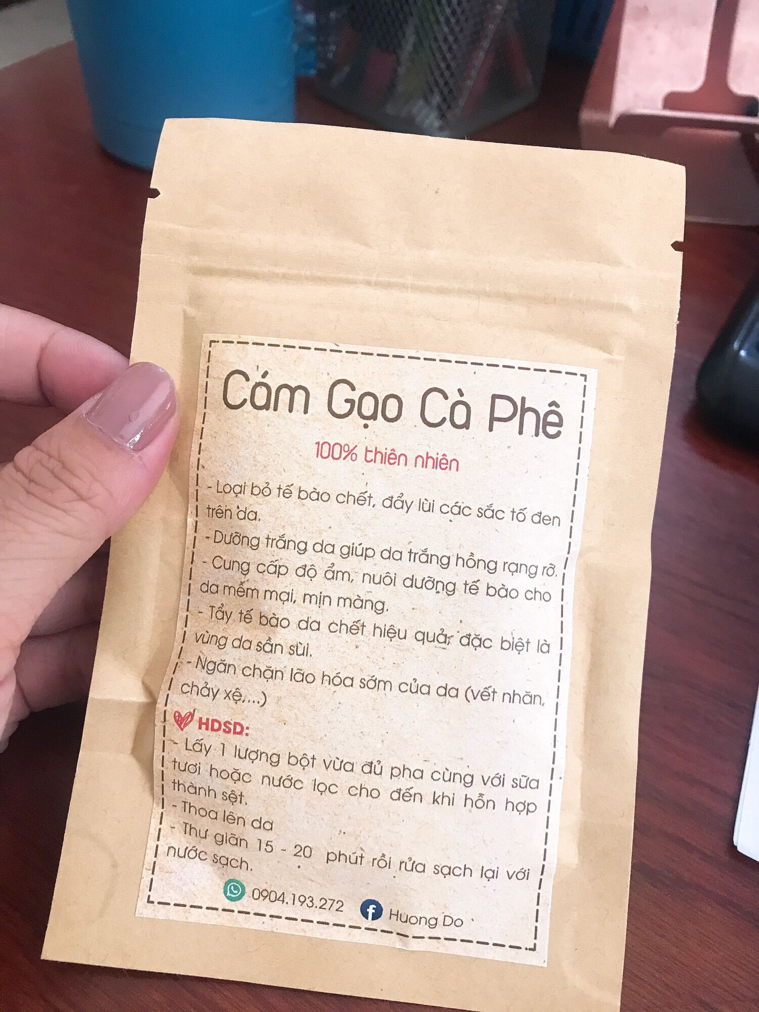 [Hcm]Bột Cám Gạo Cà Phê [ 45Gr ]