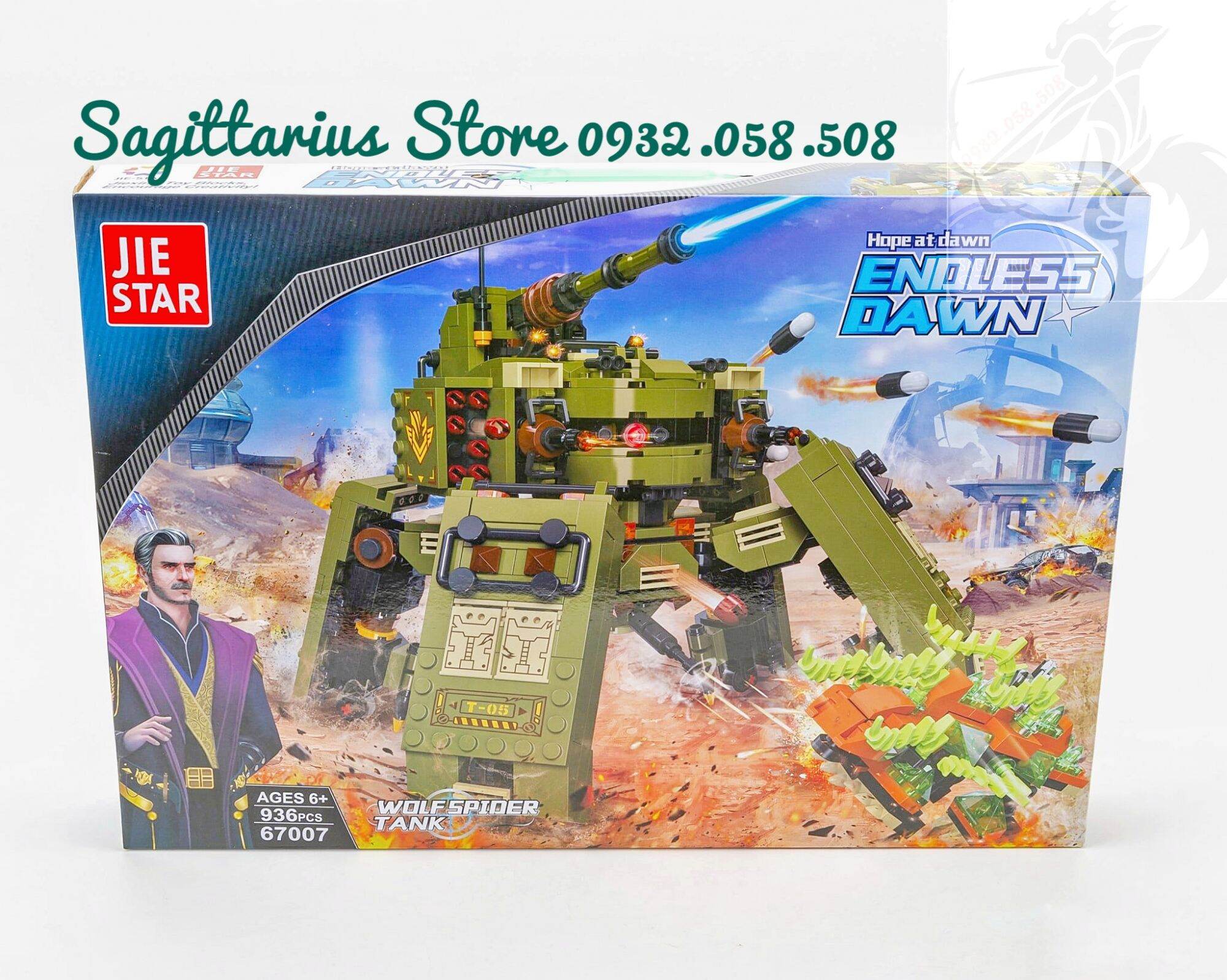 Lego jiestar 67007 lắp ráp xe tank wolf spider