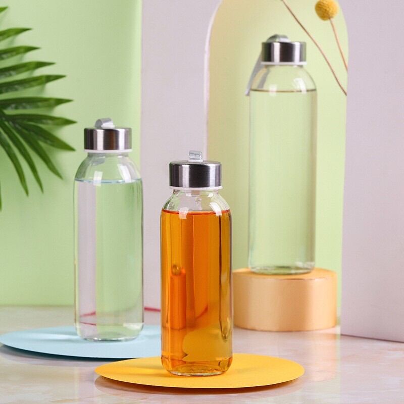 Combo 10 chai thủy tinh nắp nhôm có dây 300ml