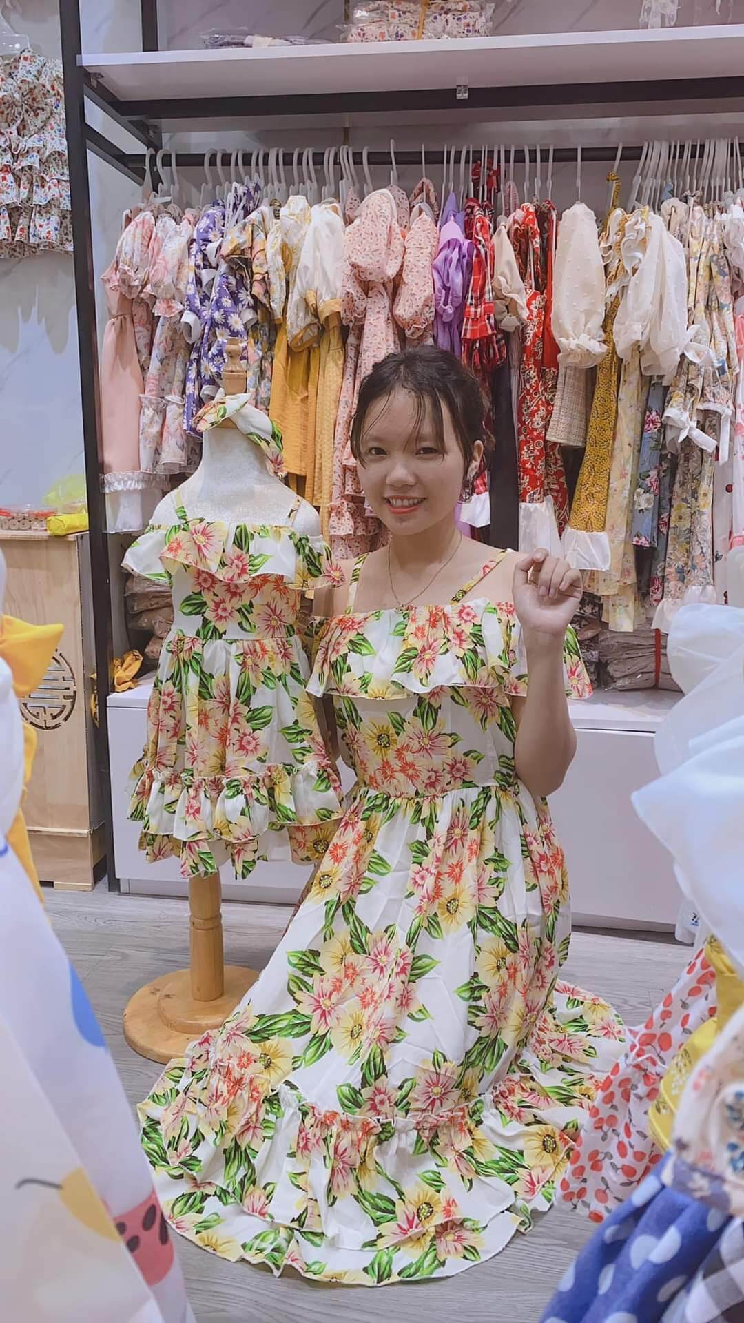 [ CÓ QUÀ TẶNG ] Đầm mẹ và bé dễ thương