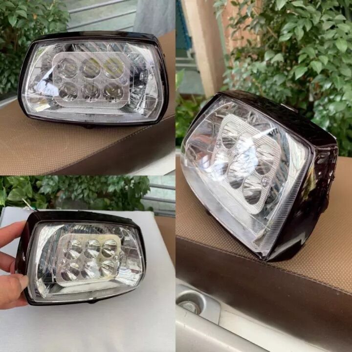 ĐÈN LED CHO XE DREAM II ĐẦU BẰNG SIÊU SÁNG - nguyên bộ gồm choá và bóng