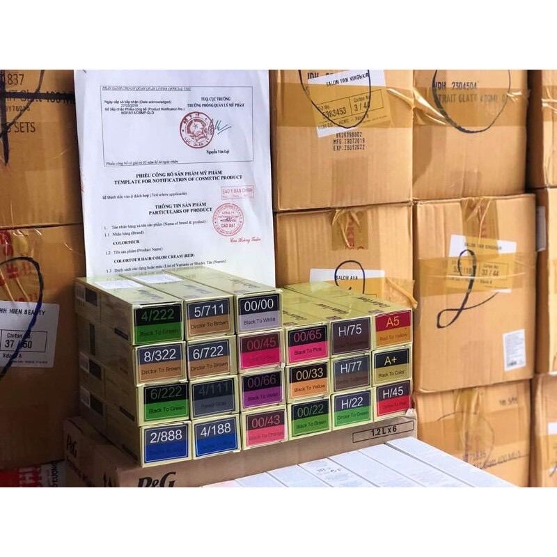 thuốc nhuộm tóc colortour collagen 100ml hàn quốc