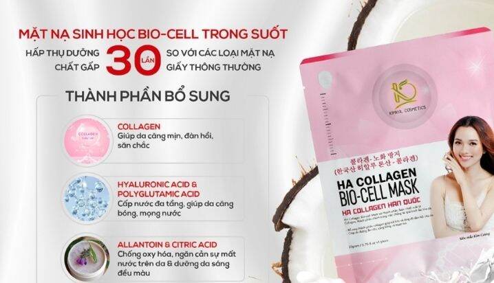 MẶT NẠ HA COLLAGEN  - BIO  - CELL MASK