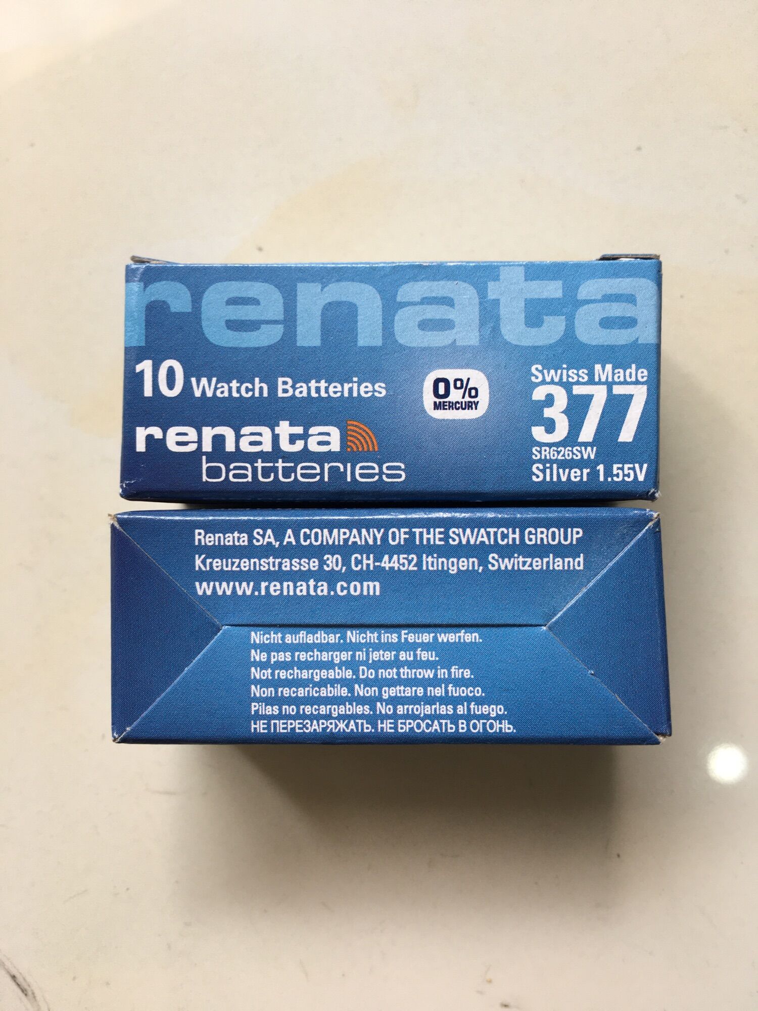 [HCM]Hộp 10 viên pin Renata 626 SR626SW G4 AG4 LR626 377 SR626 177 Thuỵ Sĩ