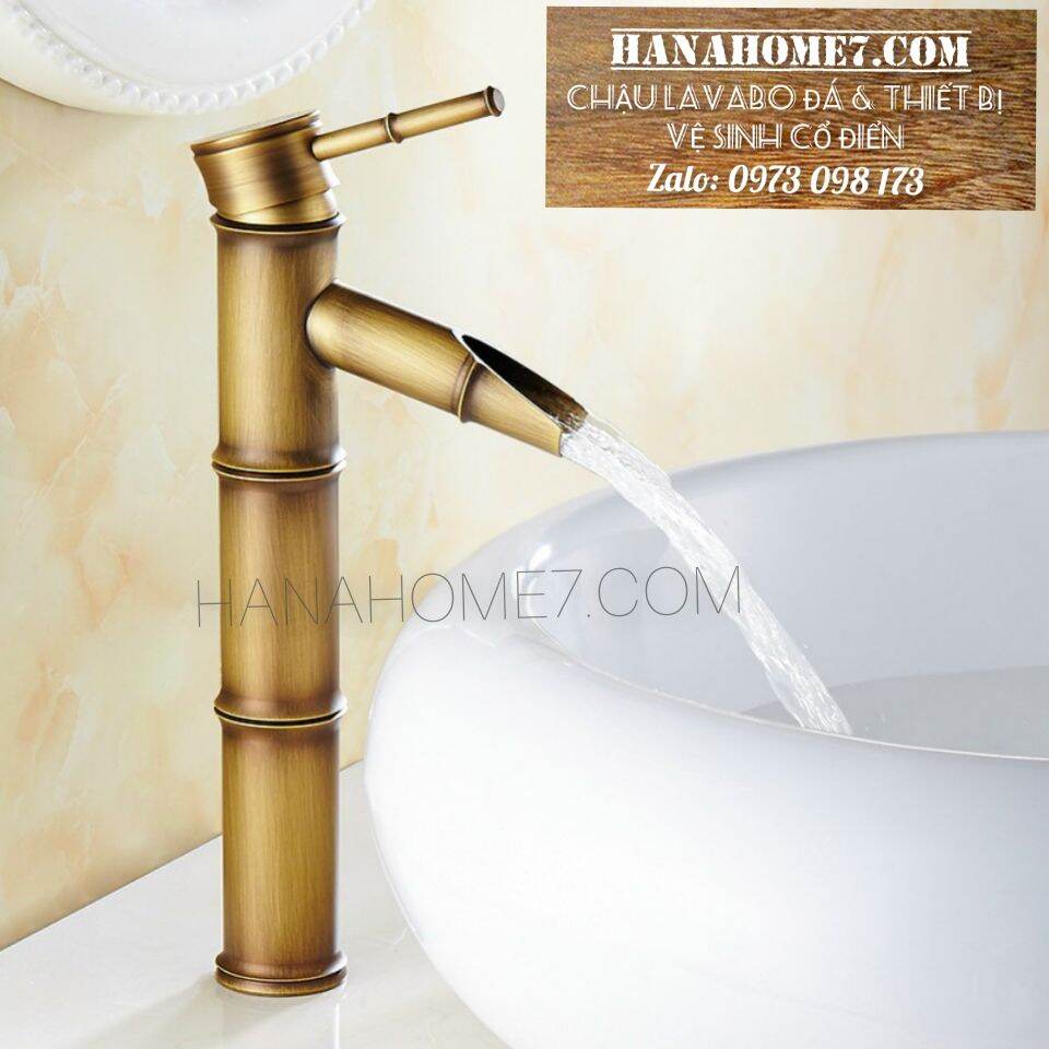 VÒI LAVABO NÓNG LẠNH ĐỒNG CỔ (VÒI TRÚC XT03)